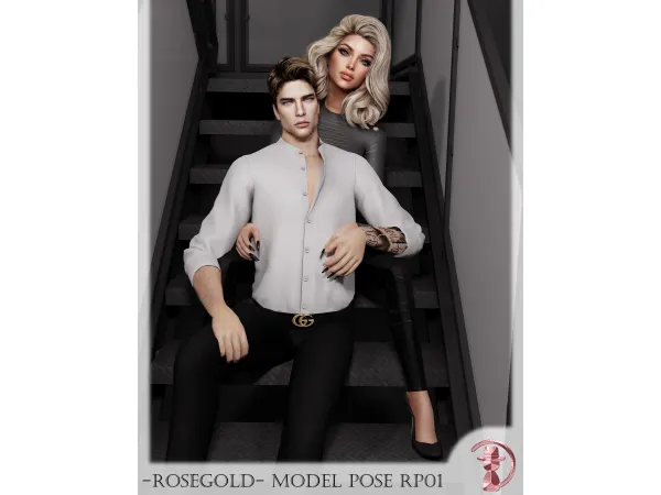 Mix RoseGold Model Pose RP01 by daphsmods - The Sims 4 Custom Content