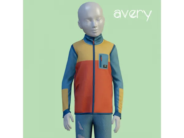 Alpha Avery jacket by amelylina - The Sims 4 Custom Content