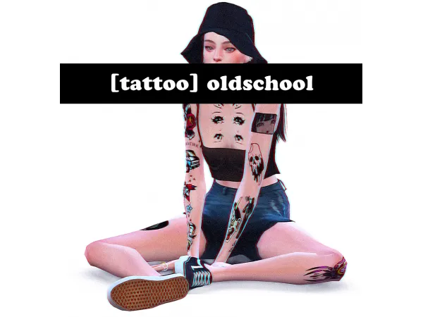 Mix [kimlily] old school - The Sims 4 Custom Content