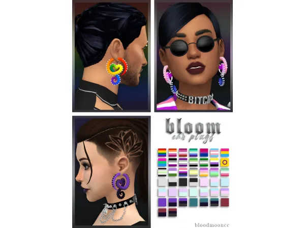 Maxis Match [bloodmoon] bloom plugs_pride 2021 - The Sims 4 Custom Content