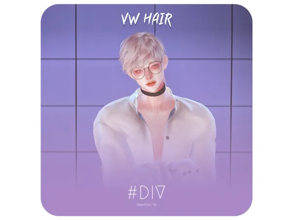 Alpha SIMS4 VW Hair by TS4 DIV - The Sims 4 Custom Content