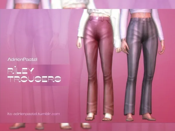 Maxis Match Riley Leather Trousers - The Sims 4 Custom Content