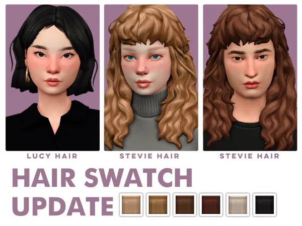 Maxis Match Hair Swatch Update by Serenity - The Sims 4 Custom Content