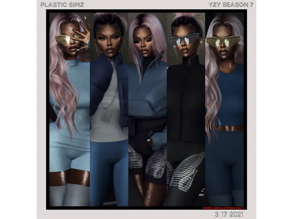 Alpha PLASTICsimz Yeezy Season 7 - The Sims 4 Custom Content