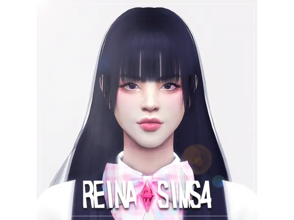 Alpha Reina_TS4_Zettu hair by Reina Sims4 - The Sims 4 Custom Content