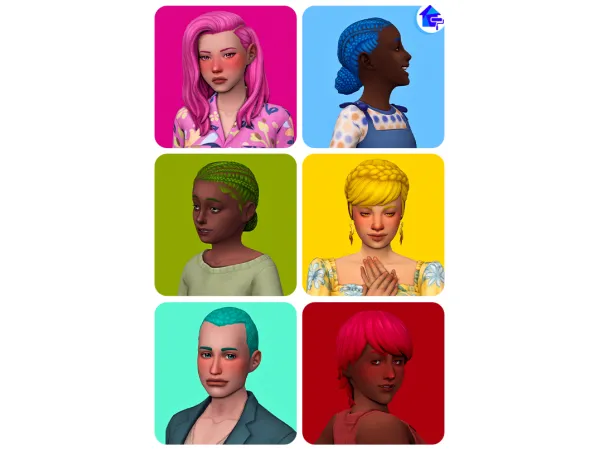 Maxis Match Dream Home Decorator Hair Recolors - The Sims 4 Custom Content
