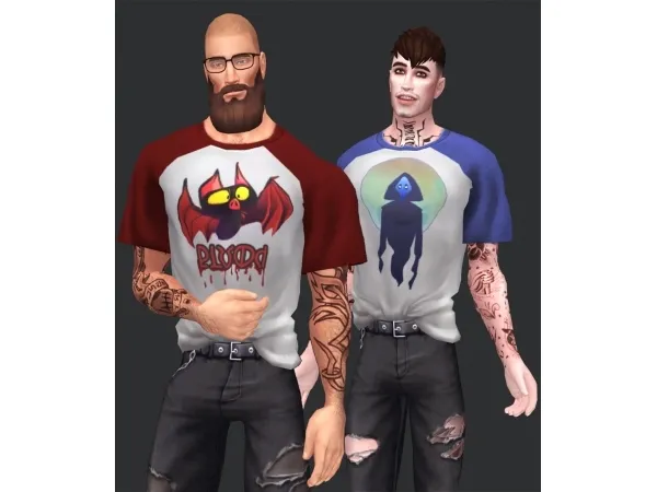 Maxis Match Cement Tucked Tshirt Recolors - The Sims 4 Custom Content