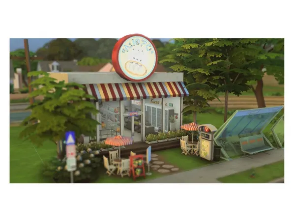 Maxis Match Shop on the corner - The Sims 4 Custom Content