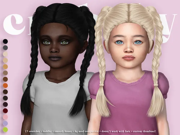 Alpha crybaby magnetic hair (nightcrawler) toddler - The Sims 4 Custom Content