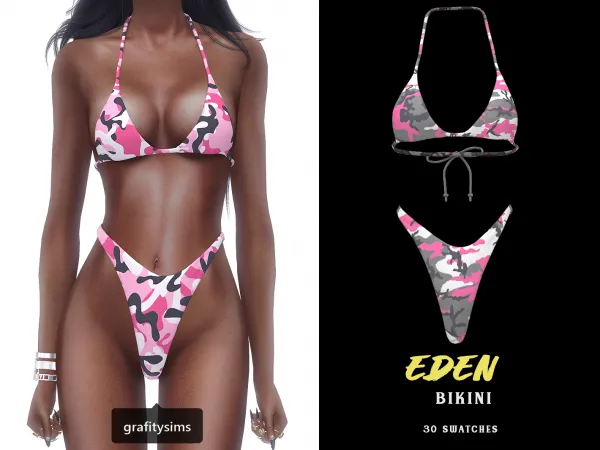 Alpha Eden Bikini by grafity-cc - The Sims 4 Custom Content