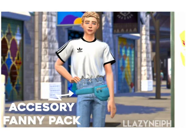 Maxis Match TOURIST TRAP ACC FANNY PACK HENRY GRIER by llazyneiph - The Sims 4 Custom Content
