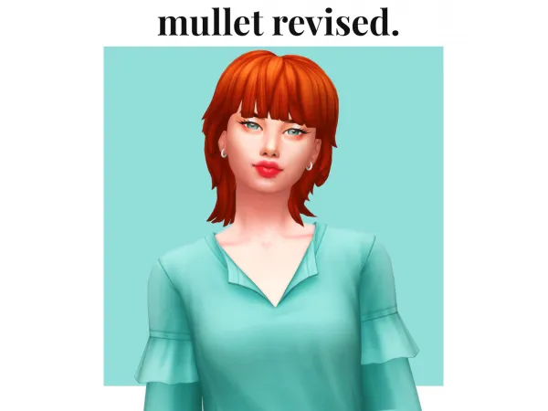 Maxis Match mullet revised by glimmerguk - The Sims 4 Custom Content