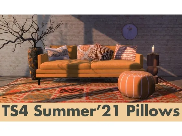 Alpha Summer 21 Pillows - The Sims 4 Custom Content