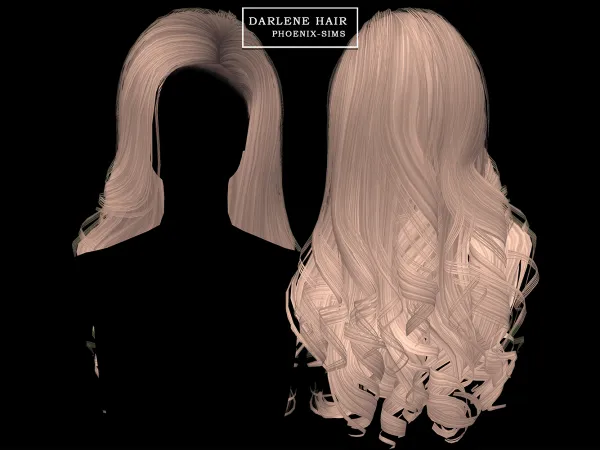 Alpha Darlene Hair - The Sims 4 Custom Content