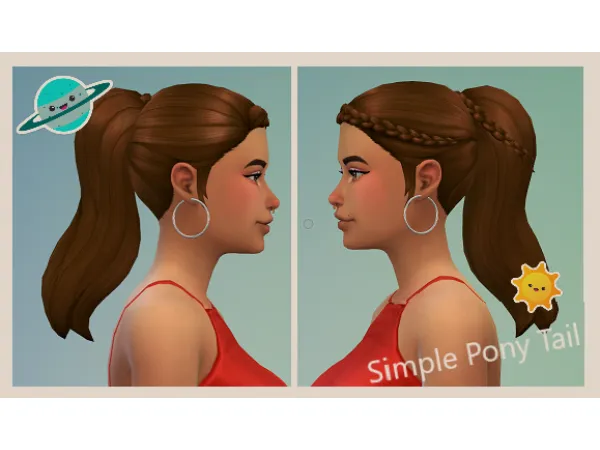 Maxis Match Simple Ponytail - The Sims 4 Custom Content