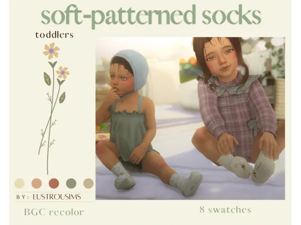 Maxis Match soft patterned socks - The Sims 4 Custom Content