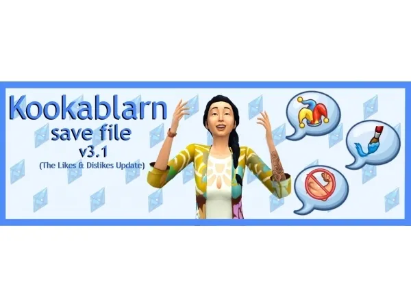 Maxis Match Kookablarn save file - The Sims 4 Custom Content