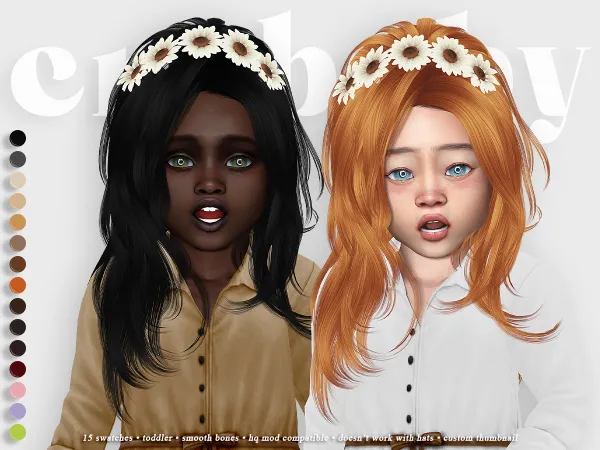 Alpha crybaby sunshine hair (newsea) by crybaby - The Sims 4 Custom Content