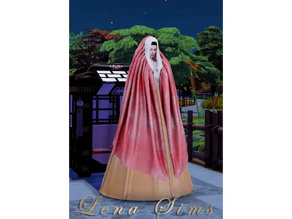 Alpha [Lena Sims] Sseugae chima(headpiece skirt) Pose Set by Lena Sims - The Sims 4 Custom Content