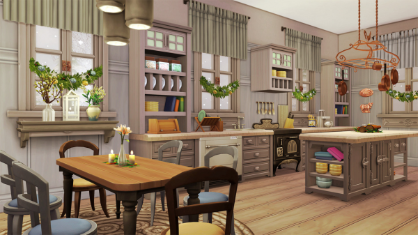 Maxis Match Rustic Holiday Home Free by simsfinds - The Sims 4 Custom Content