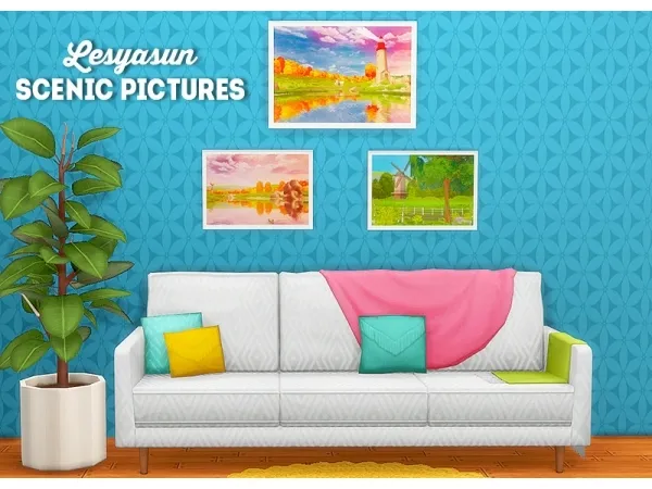 Maxis Match Lesyasun scenic pictures - The Sims 4 Custom Content