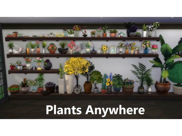 Maxis Match Clutter Anywhere Part Five Plants Shadow by simsfinds - The Sims 4 Custom Content