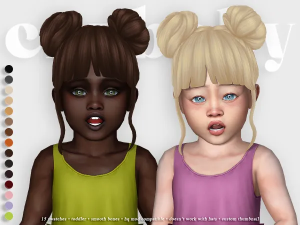 Alpha crybaby maki hair (imvikai) by crybaby - The Sims 4 Custom Content