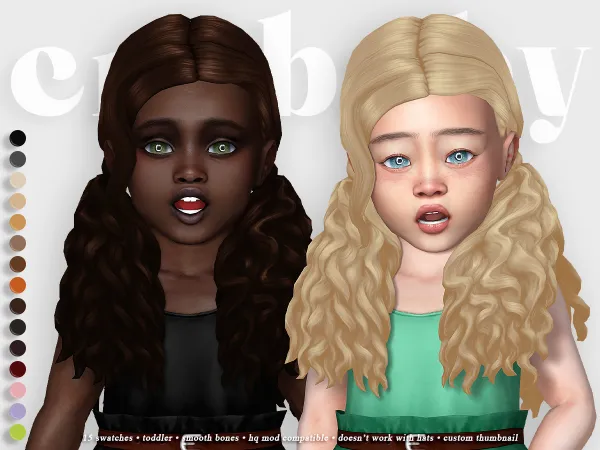 Alpha crybaby robin hair (imvikai) by crybaby - The Sims 4 Custom Content
