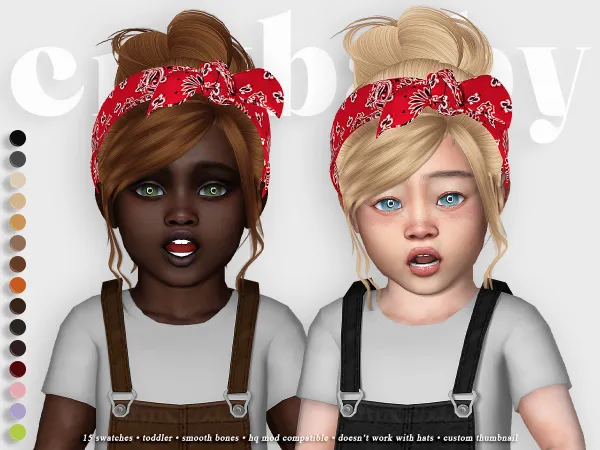 Alpha crybaby rhia hair (grafity) by crybaby - The Sims 4 Custom Content