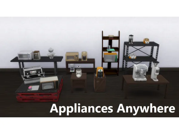 Maxis Match Clutter Anywhere Part One Appliances Shadow by simsfinds - The Sims 4 Custom Content