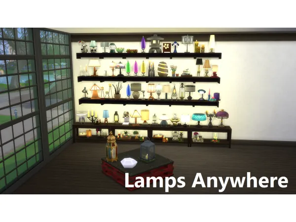 Maxis Match Clutter Anywhere Part Four Lamps Shadow by Black - The Sims 4 Custom Content