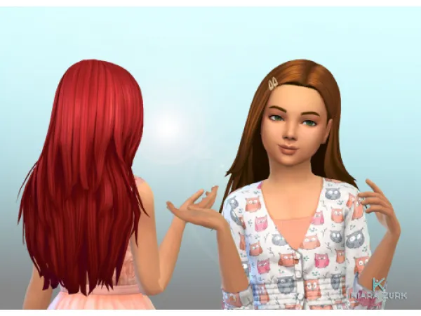 Maxis Match Monica Hairstyle for Girls Clips - The Sims 4 Custom Content