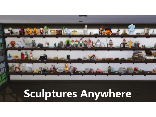 Maxis Match Clutter Anywhere Part Six Sculptures Shadow by simsfinds - The Sims 4 Custom Content