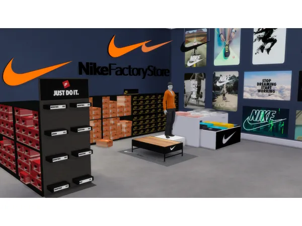Mix Nike Factory Store Stuff - The Sims 4 Custom Content