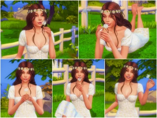 Mix Dandelion Pose Pack - The Sims 4 Custom Content