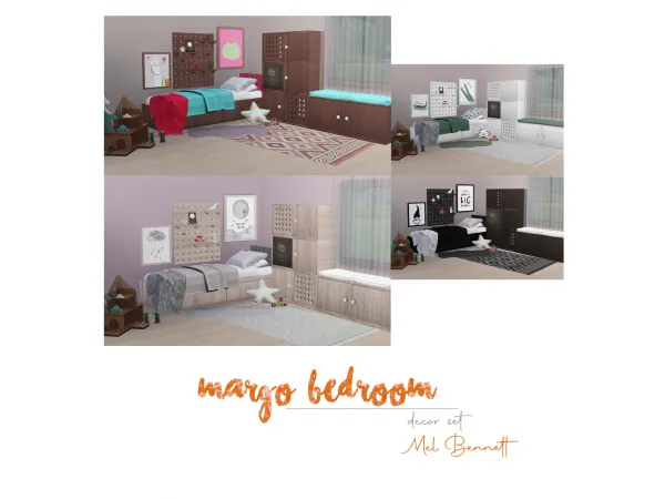 Alpha Margo Bedroom by melbennett - The Sims 4 Custom Content