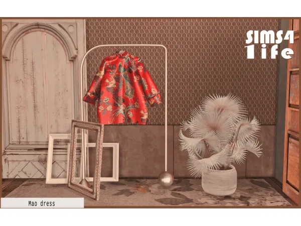 Alpha Mao Dress by Sims41ife - The Sims 4 Custom Content