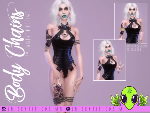 Alpha Body Chains V1 by unidentifiedsims - The Sims 4 Custom Content