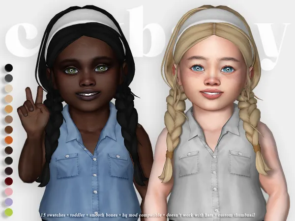 Alpha crybaby estelle hair (simstrouble) - The Sims 4 Custom Content