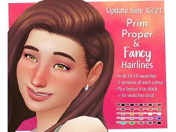 Maxis Match hairlines updated - The Sims 4 Custom Content