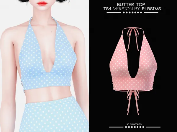 Alpha Butter Top - The Sims 4 Custom Content