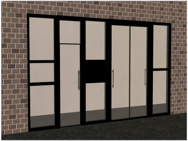 Tig Lirunchik WindowN Door Black - The Sims 2 Custom Content