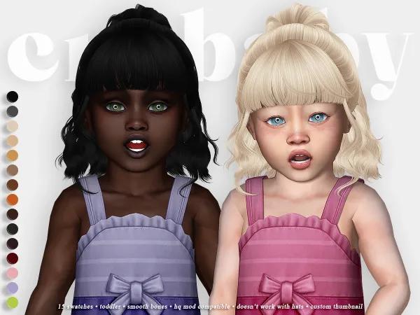Alpha crybaby lavender hair (newsea) by crybaby - The Sims 4 Custom Content