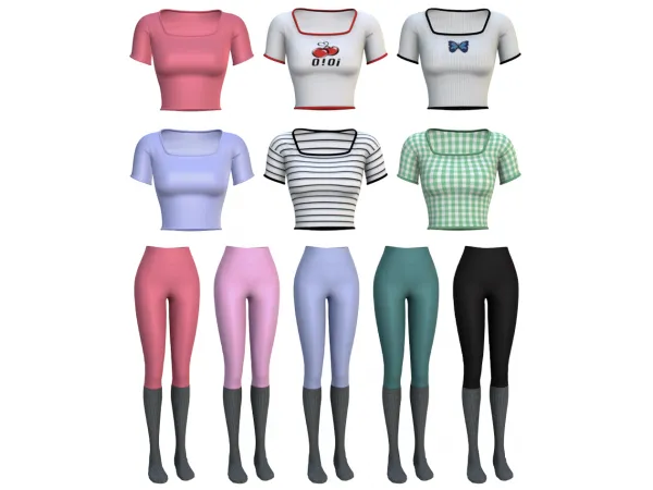 Alpha 0525 Yoga clothes set by euno sims cc - The Sims 4 Custom Content