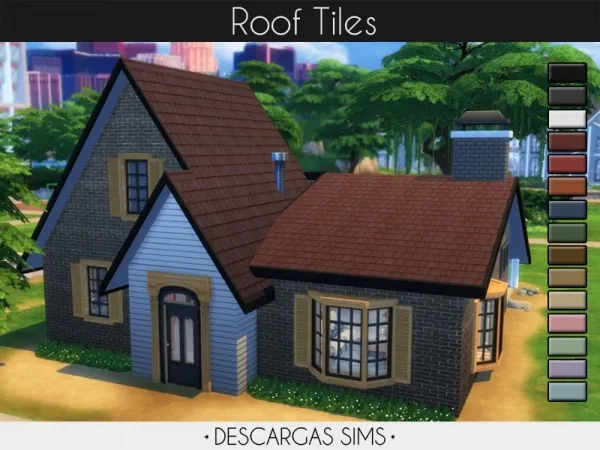 Maxis Match Roof Tiles - The Sims 4 Custom Content