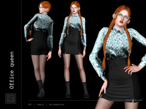 Office queen clothes set - The Sims 3 Custom Content