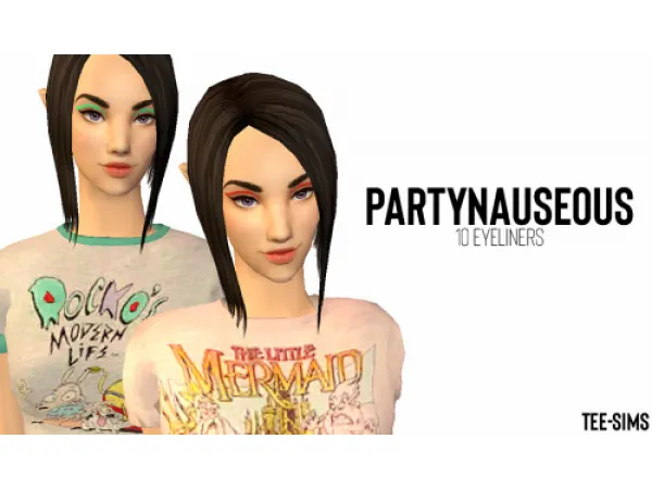 10 eyeliners Teen Elder - The Sims 2 Custom Content