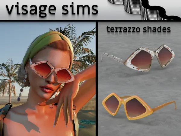 Alpha terrazzo shades by v1s4g3 - The Sims 4 Custom Content