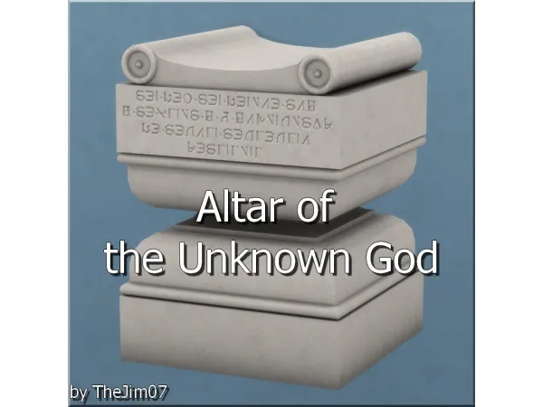 Maxis Match Altar of the Unknown God by TheJim07 - The Sims 4 Custom Content