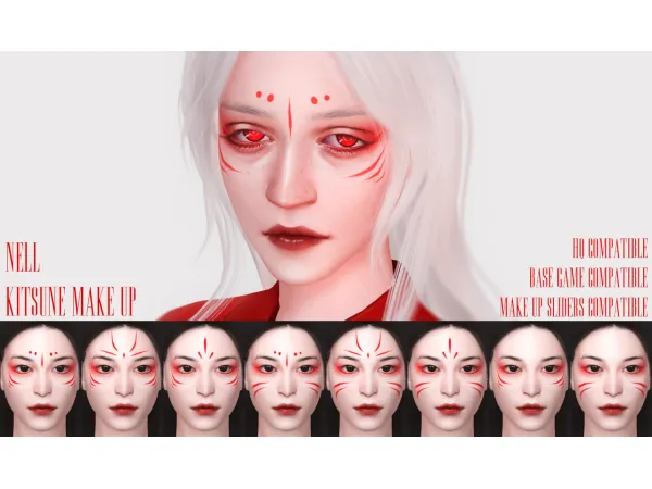 Alpha Kitsune Make Up - The Sims 4 Custom Content